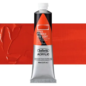 Vodová barva Akrylová barva Holbein Heavy Body - Pyrrole Red Light Balení: 60 ml