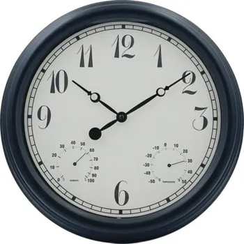 Hodiny Nástěnné hodiny Outdoor černé Ø38 cm