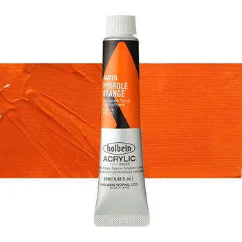 Vodová barva Akrylová barva Holbein Heavy Body - Pyrrole Orange Balení: 20 ml