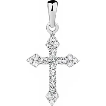Přívěsek Bealio BEALIO Stříbrný přívěsek KŘÍŽ zirkon 03-12103-2346
