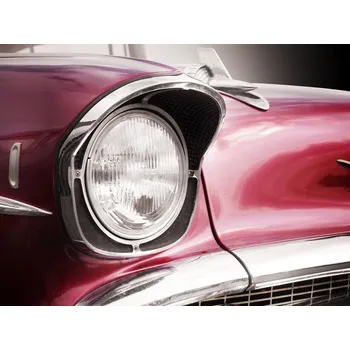 Plakát Plakát, Obraz - American classic car Bel Air 1957 Headlight, Beate Gube