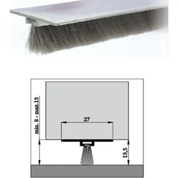 Těsnění do okna a dveří TS Těsnění STRIBO kartáč nevididitelné uchycení 100 cm