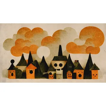 Plakát Plakát, Obraz - Spooky Wooky Village, Treechild