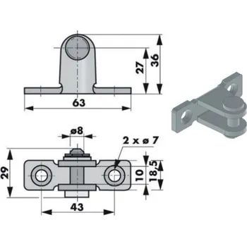 dveřní zarážka DICTATOR Technik Držák dveře nerez V4A - 205455