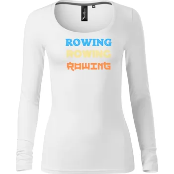 Dámské tričko Dámské tričko s dlouhým rukávem s nápisem ROWING.