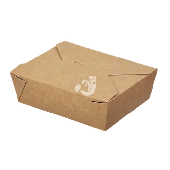 Jednorázové nádobí Eco papírový box TAKE AWAY 1900 ml přírodní