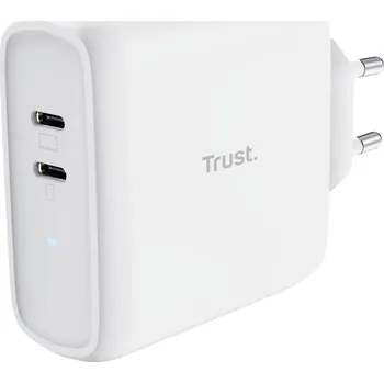 Notebook TRUST MAXO 65W 2P USB-C CHARGER WHT