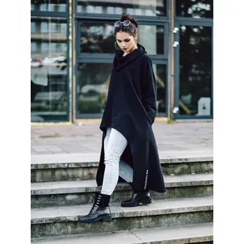 Dámský svetr Dámské pončo VSB Collection LONG black, VELIKOST 2XL/3XL