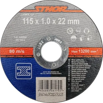 Brusný kotouč STHOR Kotouč na kov 115 x 22 x 1,0 mm TO-08170