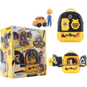 Kočárek pro panenku Lamps Nářadí v batohu 3v1