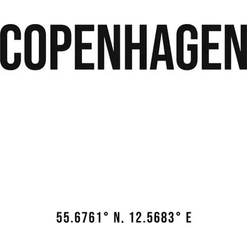 Plakát Plakát, Obraz - Copenhagen simple coordinates, Finlay & Noa