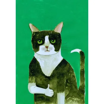 Plakát Plakát, Obraz - Tuxedo Cat Thumbs Up, Sharyn Bursic