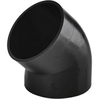 Kanalizační potrubí Koleno odvodňovací Wavin Quickstream HDPE d200/45°, černá