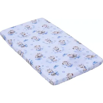 Prostěradlo do postýlky - Scarlett Fiki - modré - 120 x 60 cm (2917)