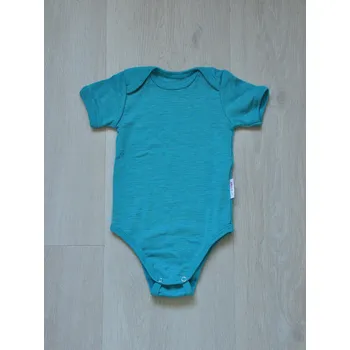 Kojenecký body Rostoucí Merino Body MoniLu kr. rukáv - AQUA Velikost Body: 50/56-62