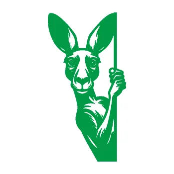 Samolepící dekorace Klokan 006 levá vykukuje (12 - zelená) SAMOLEPKA NA AUTO, NÁLEPKA, FÓLIE, POLEP, TUNING, VLASTNÍ TEXT, TISK, AUTOSAMOLEPKY.cz, POLEPY, OBRÁZEK, LOGO, 3D STICKERS