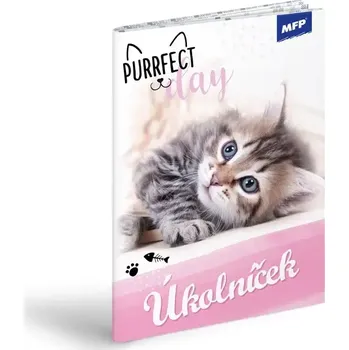 Sešit, úkolníček Mourovaté kotě A5 (Notýsek s kočkou)