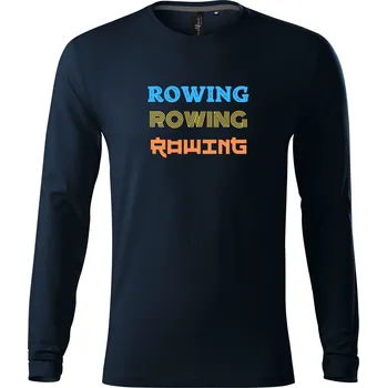 Dámské tričko Pánské tričko s dlouhým rukávem s nápisem ROWING