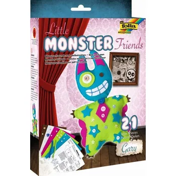 kreativní sada Kreativní sada šití Little Monster Friends Gary 16x26cm 21dílů