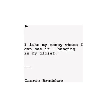 Plakát Plakát, Obraz - Carrie Bradshaw quote, Finlay & Noa