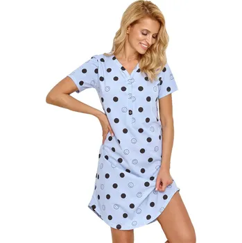 Dámská noční košile Dámská vzorovaná noční košile Chloe 2861/32 Taro Barva/Velikost: modrá světlá / M