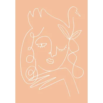 Plakát Plakát, Obraz - Swan Woman Peach, Pictufy Studio