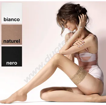 Dámské punčochy KNITTEX Samodržící punčochy Nicole15 Barva: bianco, Velikost: 3(M)