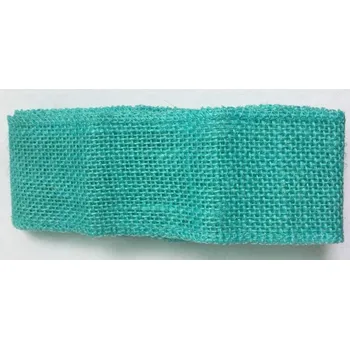 Stuha Stuha dekorační jutová tyrkysová 60 mm x 2 m