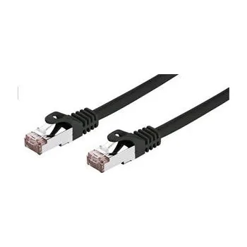 Patch panel C-TECH Kabel patchcord Cat6, FTP, černý, 2m