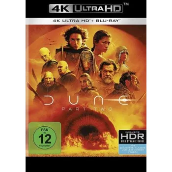 Blu-ray film Dune: Part Two - 4K UHD – Denis Villeneuve,Timothée Chalamet,Zendaya,Rebecca Ferguson,Josh Brolin,Austin Butler,Florence Pugh,Dave Bautista,Christopher Walken,Stephen McKinley Henderson (EN)
