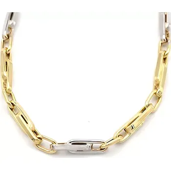 Řetízek Zlatý řetízek Anker zdobený dvě barvy zlata 10,33g