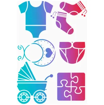 Šablona, DĚTSKÉ MOTIVY 2, 29,7X21 cm, 1 kus