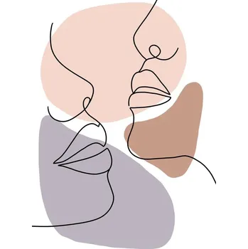 Plakát Plakát, Obraz - Woman face line, Veronika Boulová