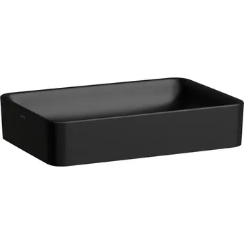 Umyvadlo Laufen Pro S - umyvadlová mísa 55x38, bez otvoru pro baterii, s přepadem, černá mat H8129657161121