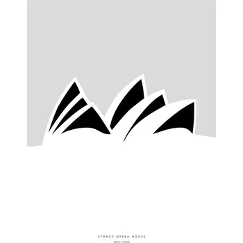 Plakát Plakát, Obraz - Minimal Sydney Opera House illustration, Blursbyai
