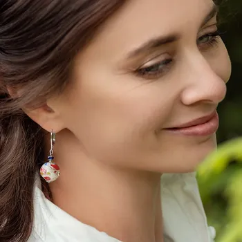 Náušnice Lampglas Náušnice Winning Spirit s ryzím stříbrem v perlách Lampglas Materiál zapínání náušnic: rhodiovaný kov