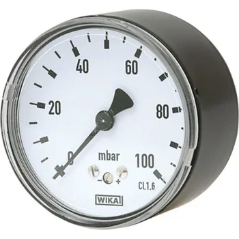 pumpička WIKA Manometr pro nízké tlaky MKZ 100 mm 1/2" -40 až 0 mbar