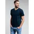 Pánské tričko CityZen Chytré tričko s výstřihem do V modré