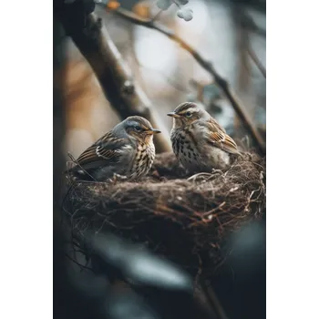 Plakát Plakát, Obraz - Birds In Nest No 2, Treechild