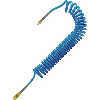 Zahradní hadice Jisan Hadice spirálová PUBJ 4/6 mm 7,5m modrá s koncovkami DN7,2