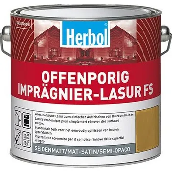 barva a nátěr na dřevo Herbol Offenporig Imprägnier-Lasur FS - 5 L - 1402 rustikální dub