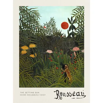 Plakát Plakát, Obraz - The Setting Sun - Henri Rousseau