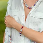 Lampglas Náramek Winning Spirit s 24karátovým zlatem a ryzím stříbrem v perlách Lampglas