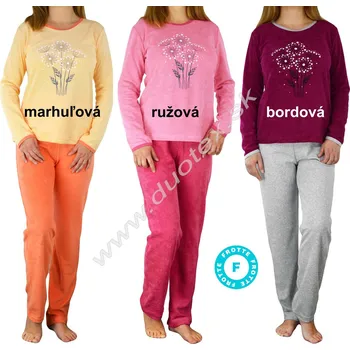 Dámské pyžamo DUOTEX Froté pyžamo FrotonaVZ Barva: marhuľová, Velikost: 2XL