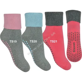 Dámské ponožky STEVEN Ponožky s ABS Steven-038-19 Barva: TS21-ružováS, Velikost: 26-28(17-18)