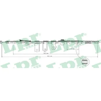 Lanko parkovací brzdy Tažné lanko, parkovací brzda AP-LPR C0311B