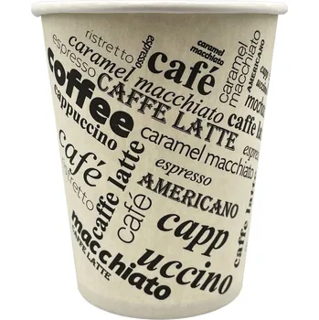Jednorázové nádobí Papírový kelímek 0,2l COFFEE TO GO - M, 280 ml, 8 OZ, ? 80 mm (50 ks), FSC Mix