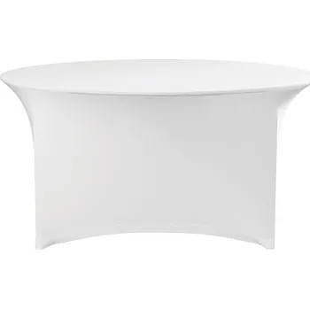 Napínací potah Elastický potah LITE na kulatý stůl 122 cm Barva: bílá