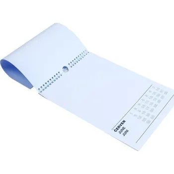 Kalendář Nástěnný kalendář A4 kroužkový měsíční univerzální bílý - kreativní k dotvoření/vymalování