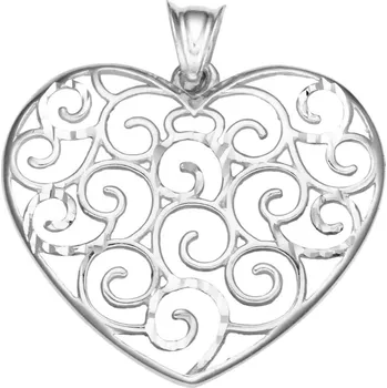 Přívěsek Bealio BEALIO Stříbrný přívěsek SRDCE ornament 03-08706-2376